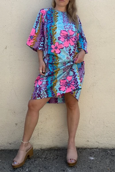 Hawaiian Flower Midi Dress Selected by The Curatorial Dept.