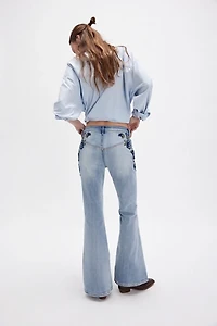 Driftwood Farrah Embroidered Flare Jeans