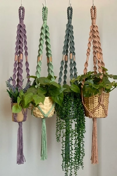 I Would Rather Knot Macrame Plant Hanger With a Twist