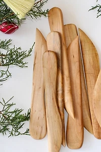 Sunhouse Craft Hand Carved Maple Spreading Knife
