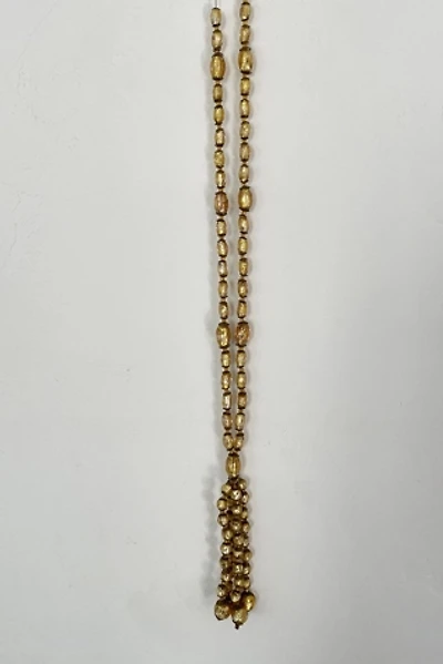 Vintage 1920's Venetian Gold Foil Sautoir Flapper Necklace Selected by FernMercantile