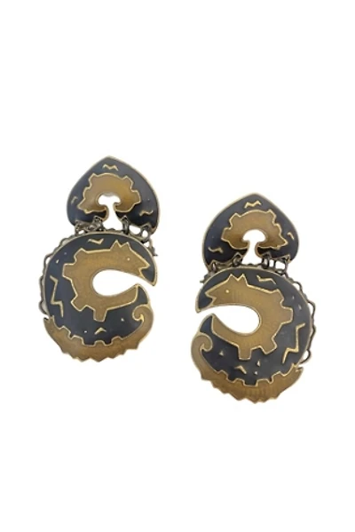 1980s Vintage Art-To-Wear Animal Dangle Earrings Selected by BusyLady Baca & The Goods