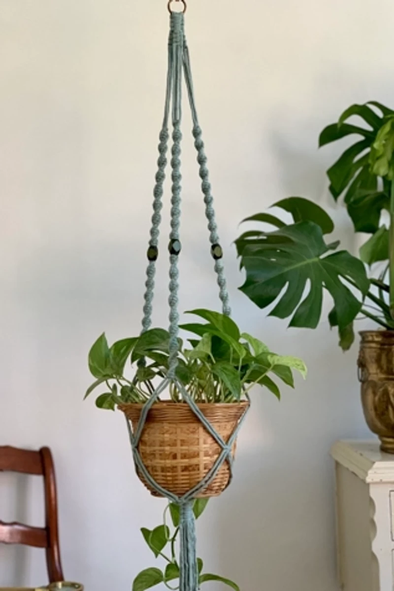 Macramé by Monday Petite Wooden Bead Plant Hanger