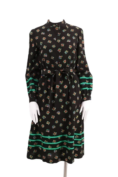 1970s Black Ribbon Prairie Dress Selected By Ritual Vintage