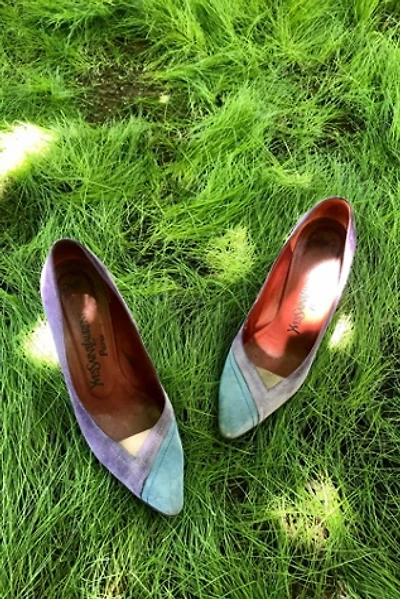 Vintage YSL Yves Saint Laurent Suede Pumps Selected by The Curatorial Dept.