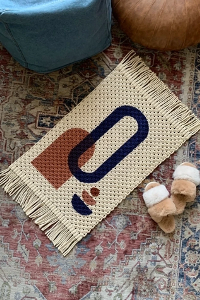I Would Rather Knot Handmade Macrame Rug