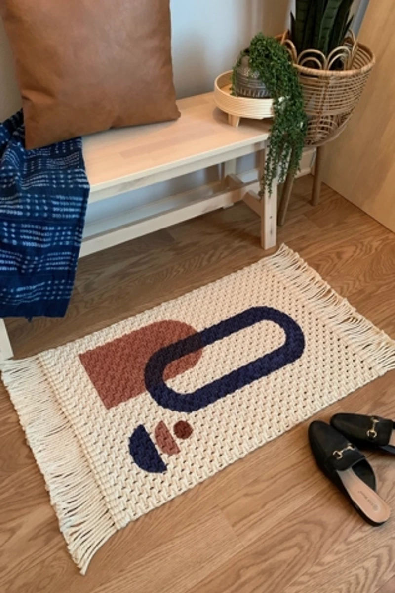 I Would Rather Knot Handmade Macrame Rug