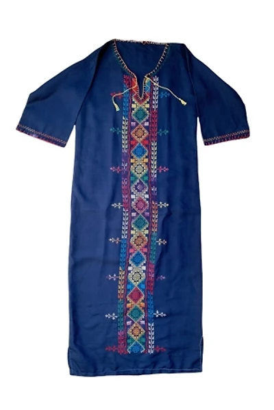 Vintage 1970s Embroidered Caftan Style Dress Selected by SharpLilTeeth