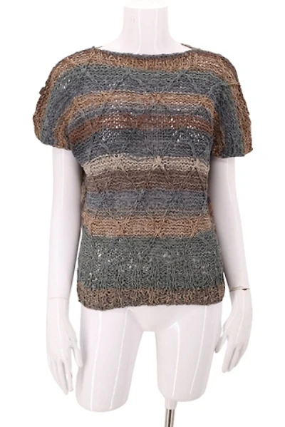 1980s Earthy Suede Knit Top Selected By Ritual Vintage