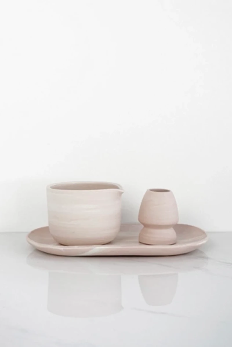 Ren Vois Blush Marble Matcha Table Set