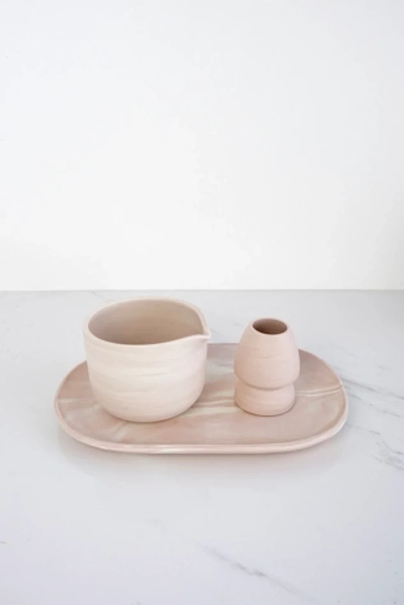 Ren Vois Blush Marble Matcha Table Set
