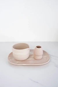 Ren Vois Blush Marble Matcha Table Set