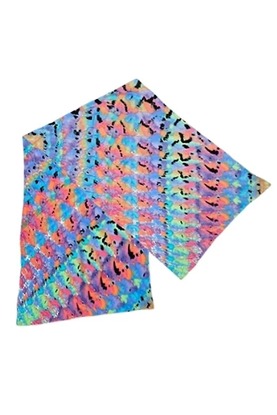 1980s Vintage Hand Dyed Silk Tie Dye Extra Long Scarf Selected by BusyLady Baca & The Goods