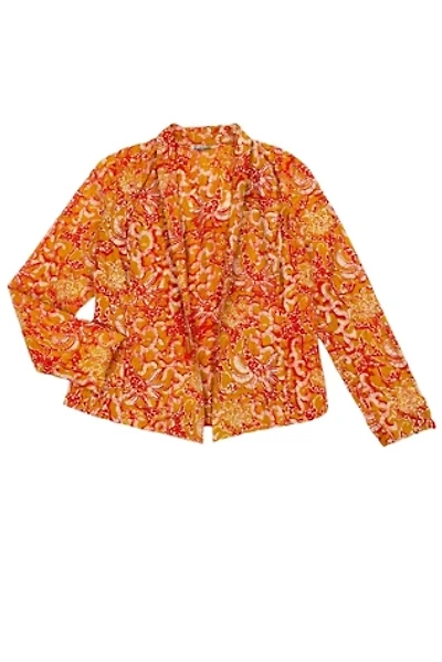 1970s Vintage Sunrise Batik Open Front Top Selected by BusyLady Baca & The Goods
