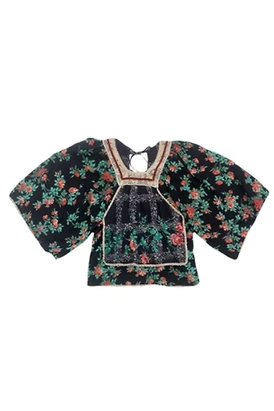 1970s Vintage Floral Prairie Top Selected by BusyLady Baca & The Goods
