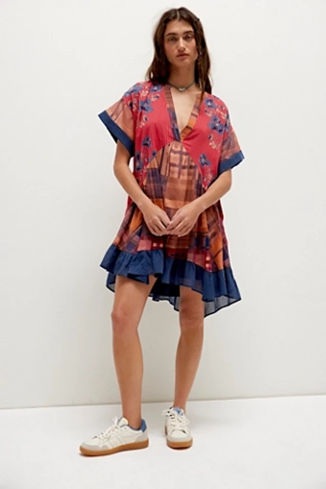 knee length dresses for ladies Free People Printed Agnes Dress – Jules&JC main image 1