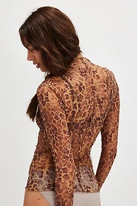 Lady Lux Printed Layering Top