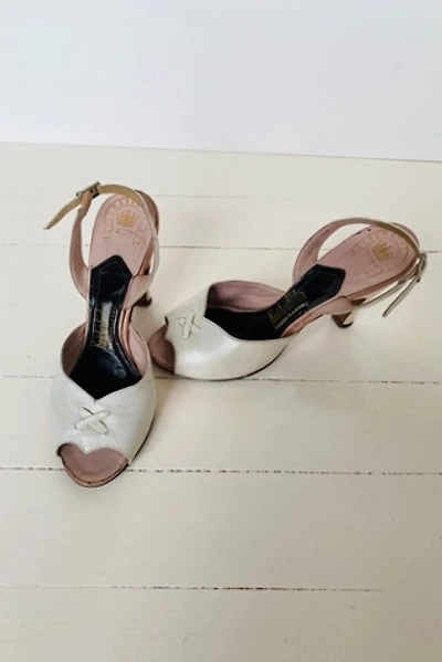 White Slingback Sandal Selected by Atlantic Vintage
