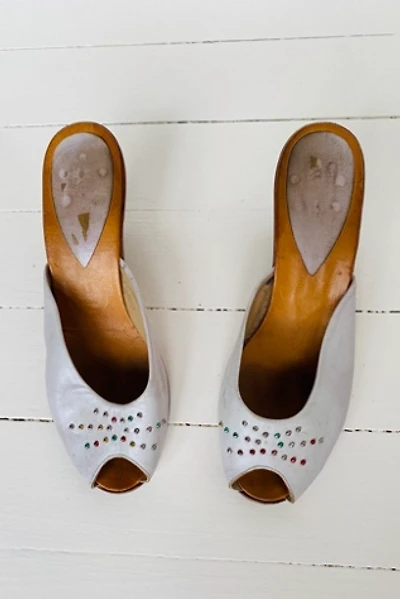 Leather Mule with Metal Studs Selected by Atlantic Vintage