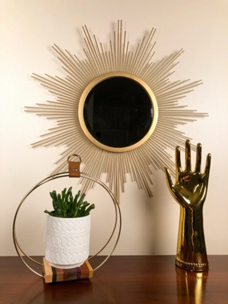 Honorable Oak Brass and Exotic Wood Plant Stand