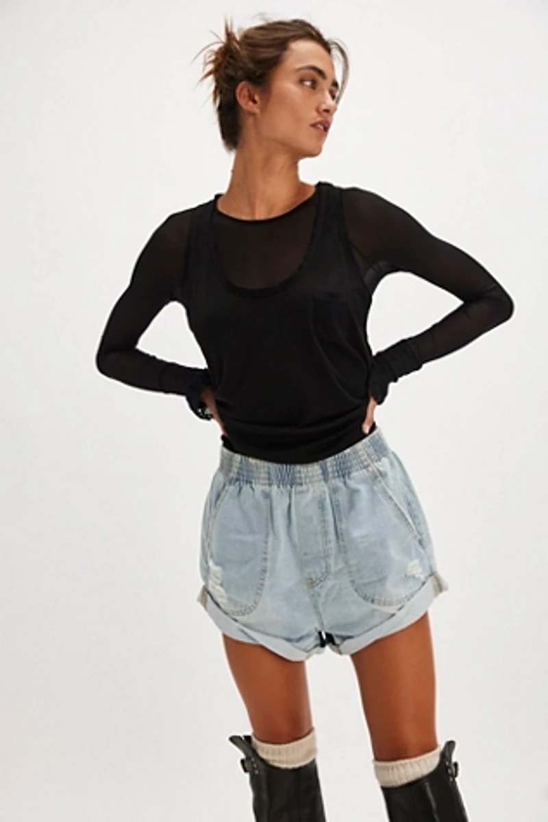 OneTeaspoon Hunters Mid-Length Relaxed Shorts