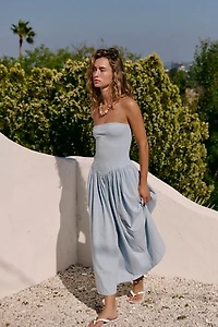 Onda Drop-Waist Tube Midi Dress