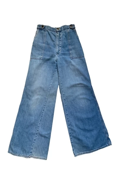 Vintage 1970s Wide Leg High Waisted Heritage Denim Jeans Selected by SharpLilTeeth
