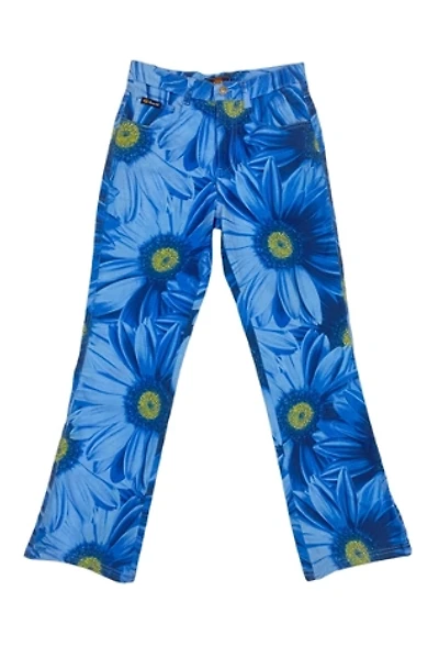1990s Vintage Daisy Photoprint Denim Jeans Selected by BusyLady Baca & The Goods