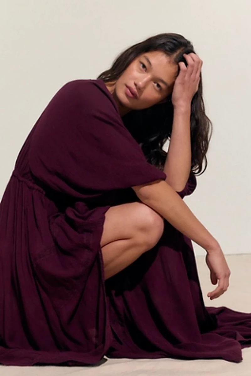 free people purple dress Carmen TIE Back Maxi (Purple Combo) (XS) at Amazon Women's Clothing store Est Staple Free People On My Level