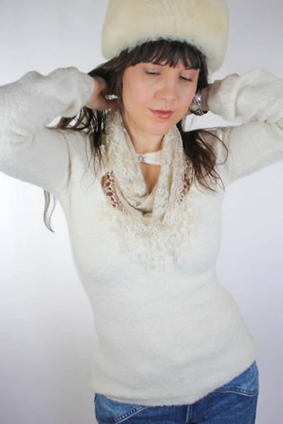 1970s Floral Bandana Tube Wrap Scarf Selected By Moons + Junes Vintage