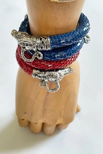Vintage Blue Ram Coil Bracelets Selected by FernMercantile