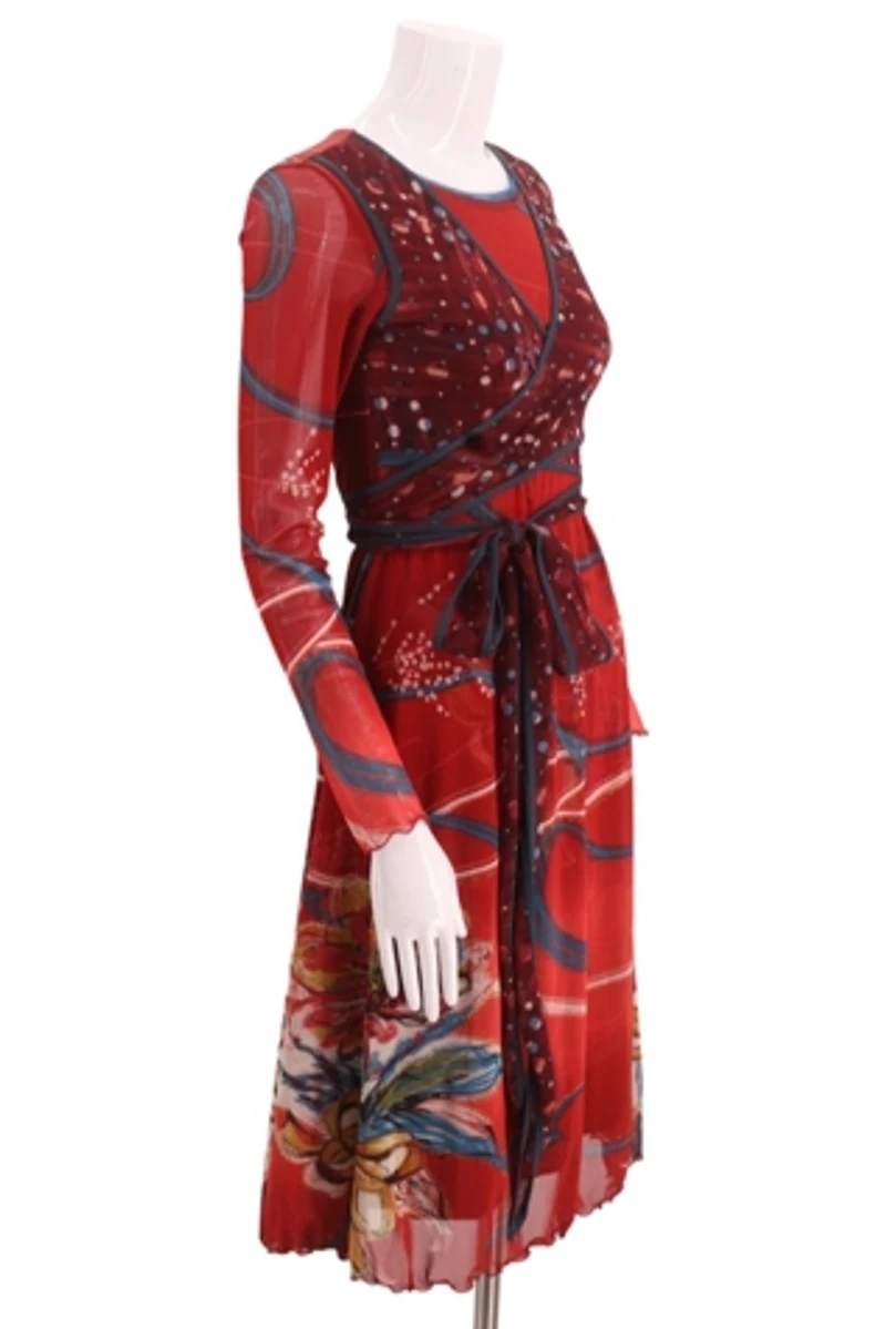 1990s Anac Mesh Abstract Print Dress Selected By Ritual Vintage