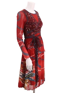 1990s Anac Mesh Abstract Print Dress Selected By Ritual Vintage