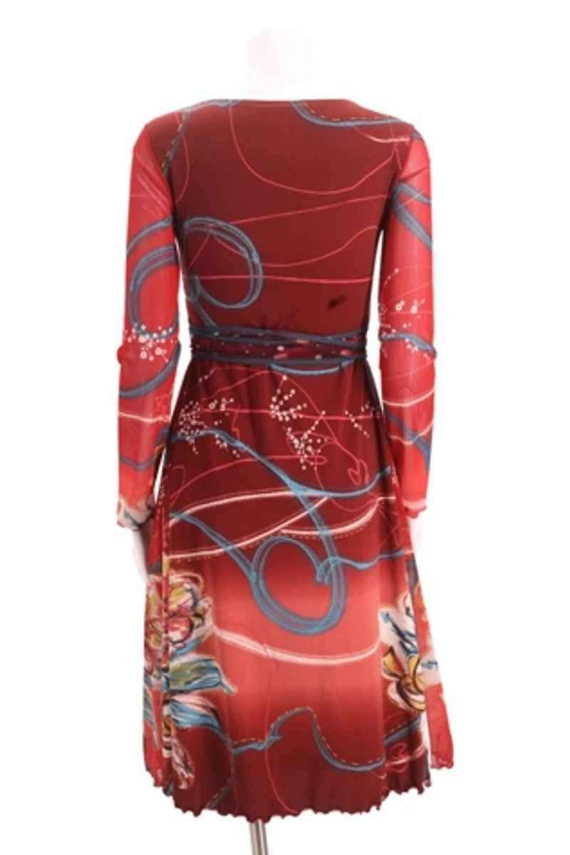 1990s Anac Mesh Abstract Print Dress Selected By Ritual Vintage