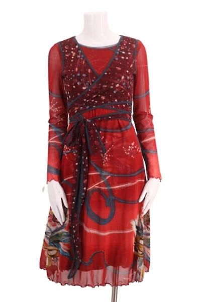 1990s Anac Mesh Abstract Print Dress Selected By Ritual Vintage