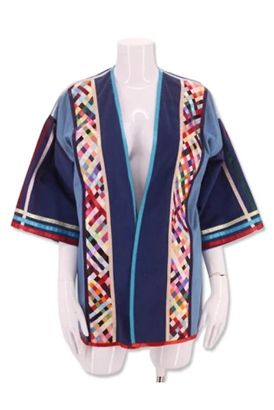 1970s Custom Denim Ribbon Jacket Selected By Ritual Vintage