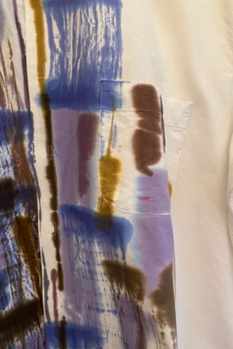 KA.TL.AK Wearable Art Blue Dress Shirt