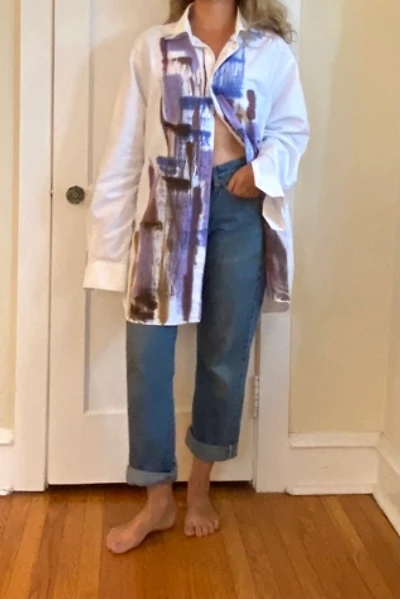 KA.TL.AK Wearable Art Blue Dress Shirt