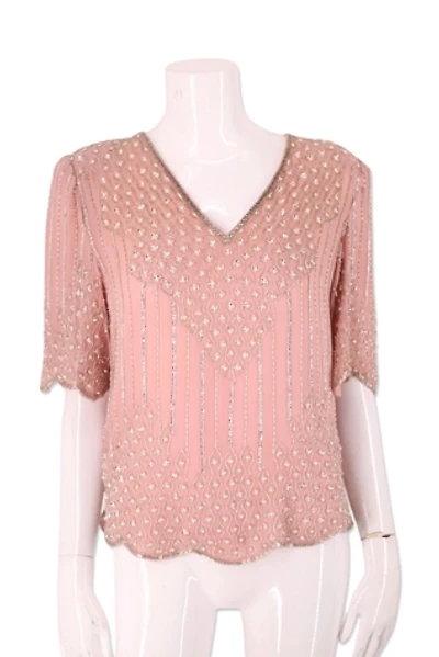 1980s Judith Ann Beaded Silk Flapper Top Selected By Ritual Vintage