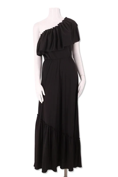 1970s One Shoulder Disco Era Maxi Dress Selected By Ritual Vintage