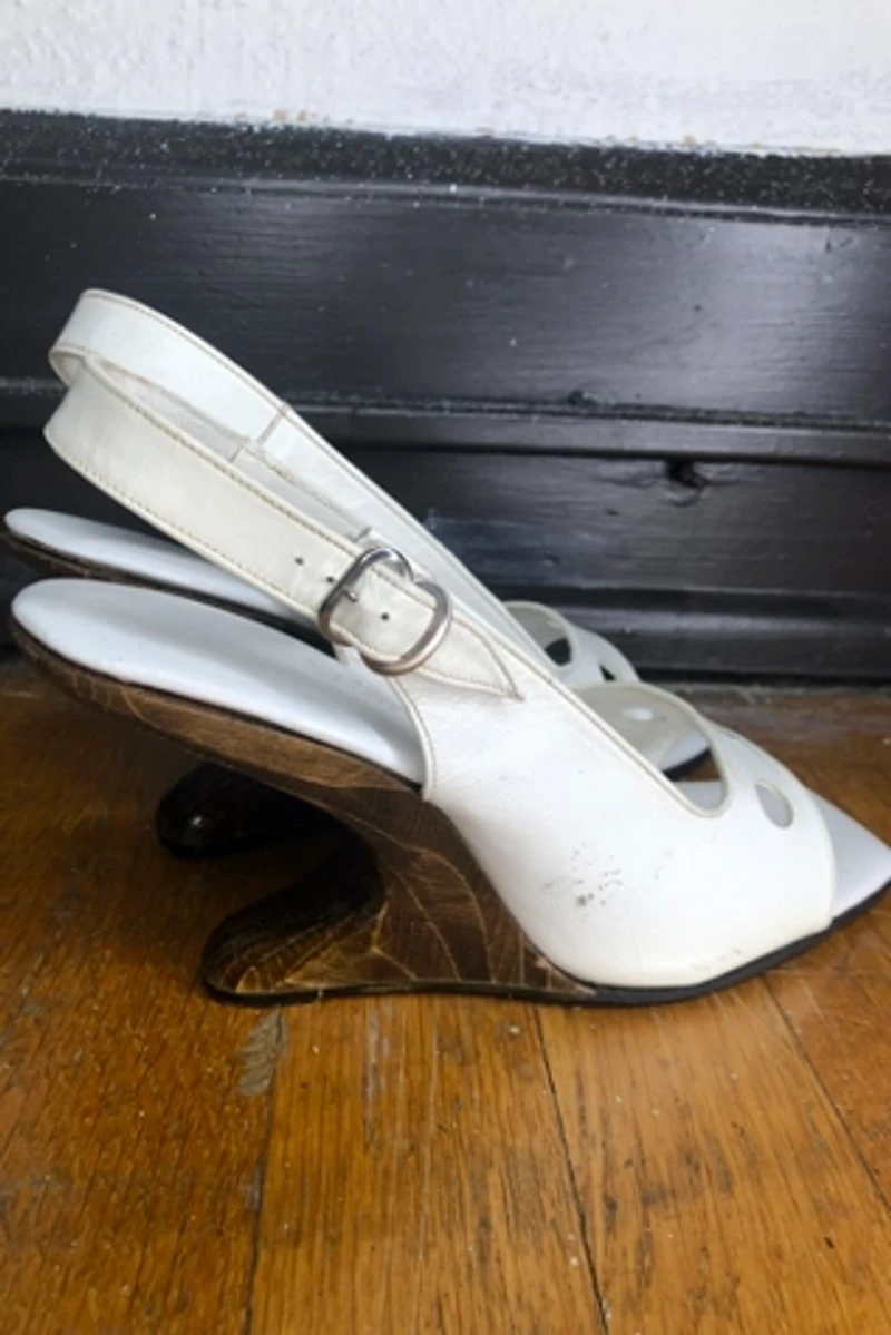 1950s Joseph Larose Wooden Wedge Heels Selected by Cherry
