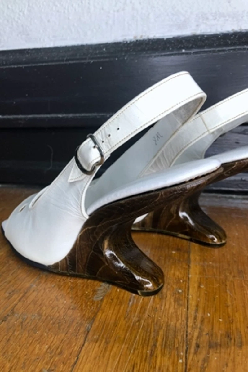1950s Joseph Larose Wooden Wedge Heels Selected by Cherry
