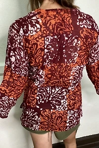 Deadstock 1970s Psychedelic Cotton Long Sleeve Shirt Selected by Cherry