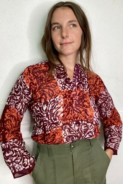 Deadstock 1970s Psychedelic Cotton Long Sleeve Shirt Selected by Cherry