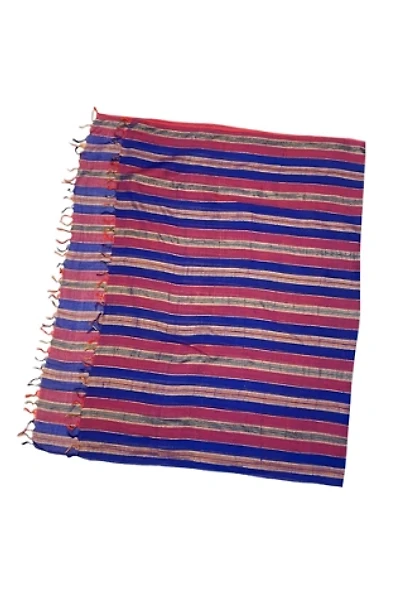 1980s Vintage Metallic Thread Stripe Rayon Scarf Selected by BusyLady Baca & The Goods