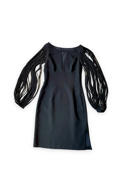 Vintage Cocktail Dress with Open Corded Sleeves. Selected by  MARMALADE