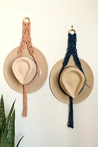 I Would Rather Knot Macrame Hat Hanger
