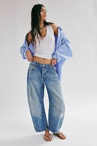 We The Free Good Luck Mid-Rise Barrel Jeans