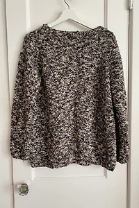 Heathered Black and White Sweater Selected by KA.TL.AK