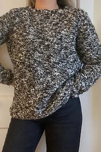 Heathered Black and White Sweater Selected by KA.TL.AK